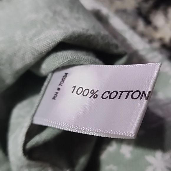 Orvis Men's Palm Print Short Sleeve Cotton Button Down Active Fit Shirt Green XL - Picture 5 of 9